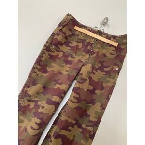 Sundance Catalog Camo Pants Quincy Size 8 Button Fly  Utility